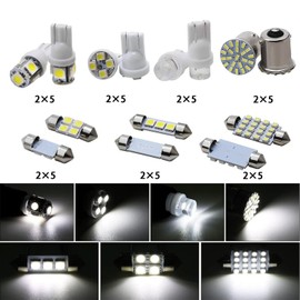 Juego de 70 bombillas LED para coche T10,Kit de Bombillas LED para Coche,Luces Interiores del Auto,utilizada para interiores de automóviles/domo de mapas interiores/maletero/luces de matrícula, etc.