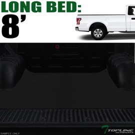 TLAPS 7422449573533 Compatible with 2015-2024 Ford F150 8 Feet (96") Long Bed Black Rubber Horizontal Line Truck Bed Mat