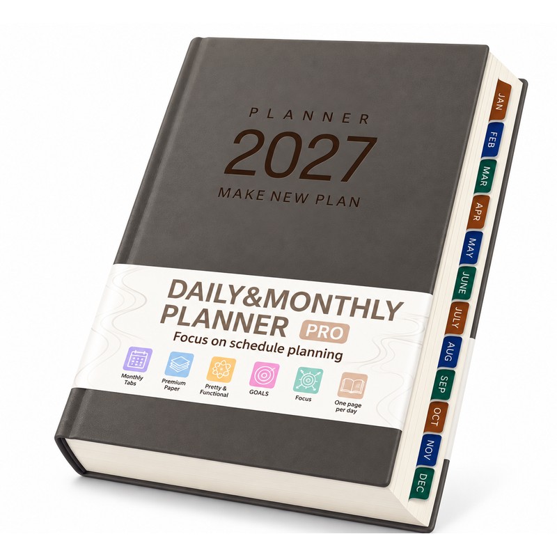 2027 Daily Planner for Time Management – 400-Page A5 Ring