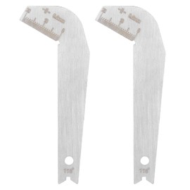 Walfront 2Pcs Drill Bit Angle 118 Degree Metal Blade Measurement Sharpener Inspection Tool 0-0.8in Grinding Center Gauge, Gauges