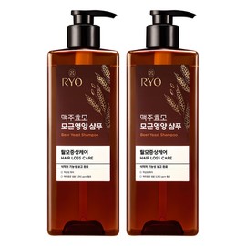 ryo Ryeo Brewer's Yeast Hair Root Nourishing Hair Loss Symptom Care Shampoo, 600ml, 2 bottles / 려 맥주효모 모근영양 탈모증상케어 샴푸, 600ml, 2개