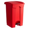PRO&Family 48 Qt. / 12 Gallon Red Rectangular Step-On Trash