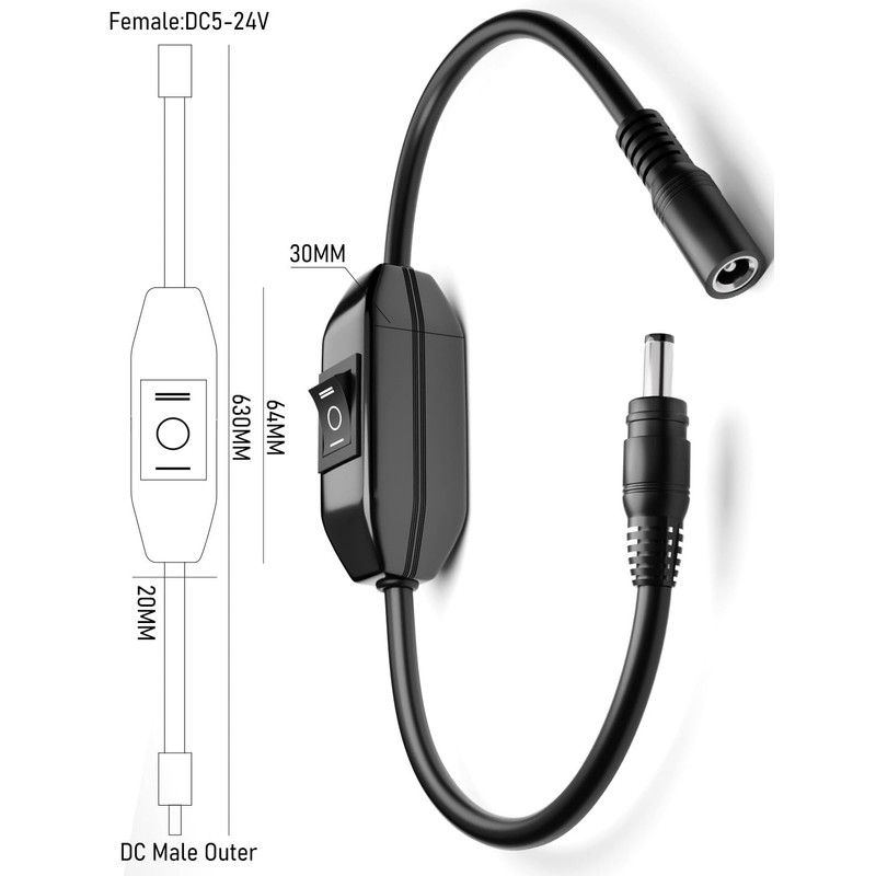 DIHOOL Polarity Reverse Switch Electric Linear Actuator Motor Controller, 3-Position