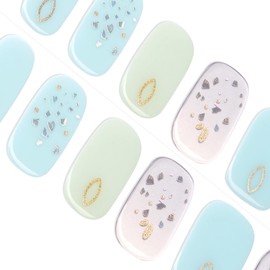 DANNI&TONI Gel Nail Seal, Hardening Type, Nail Seal, Nail Gel, Color, Nail Seal, Gel Nail Seal, Nail Parts, Gel Nail Kit, Color Gel, Long Lasting, 28 Stickers (Tenkubashi)