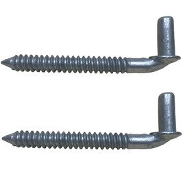 5/8 Chain Link Lag Screw Gate Hinge Post Side Wood Bolt Galvanized Steel (Pair)