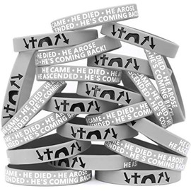 SayitBands Fifteen (15) He Came Died Arose Ascended Coming Back Wristband Bracelets