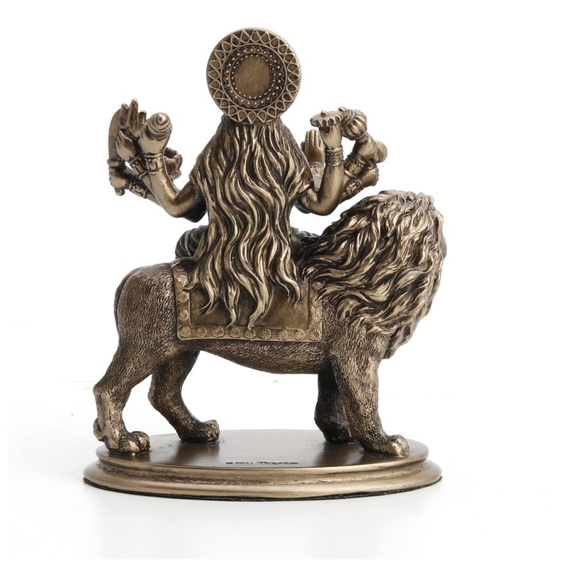 Veronese Design 3 3/4" Hindu Goddess Durga Riding on Lion