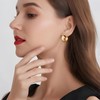 SHANTYSON Gold Thick Hoop Earrings for Women 14K Gold Plated