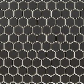 MSI Metallic Gray Beveled Glossy Hexagon Glass Tile for Kitchen Backsplash, Floor Wall Tile for Bathroom, Shower Mesh Mounted Mosaic Tile, Sample