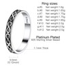 Suplight Infinity Stacking Ring 925 Sterling Silver Thin Thumb Ring
