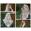 Bozidol Church Mantilla Catholic Veil: White Peony Flowers Embroidered Lace