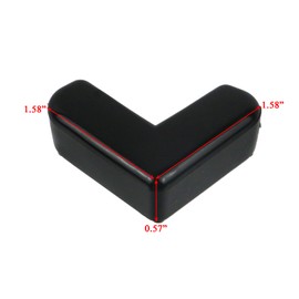 Xiaoyztan 3D T Shape PVC Corner Protectors Baby Protective Funiture Edge Guard for Table Chair Desk Cabinet 1.6-Inch 8Pcs Black