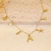 Halora A-Z Chain with Letters Gold Initial Charm Necklaces, Bubble