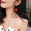 Unbranded jojo bizarre Realistic Cherry earrings stem dangle red wild