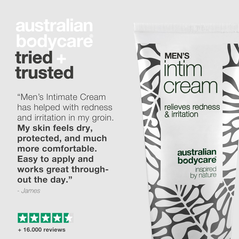 Men’s Intimate Cream – relieves itching, friction, and moisture. Formulated
