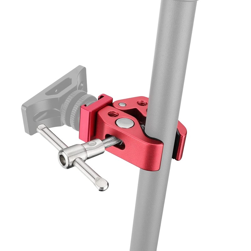 SZRIG Super Clamp Crab Tongs Clip with Cold Shoe Adapter