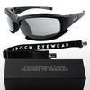 Epoch Lacrosse Hybrid Motorcycle Sunglasses Black Frames Smoke Lens ANSI