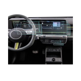 For 2025 Hyundai Kona Screen Protector -(6PCS)2024 2025 Kona(SE/SEL/N Line/Limited) Accessories HD Transparent Nano Film 12.3Inch Navigation Display+Dashboard&Air Conditioning Touchscreen Anti-Scratch