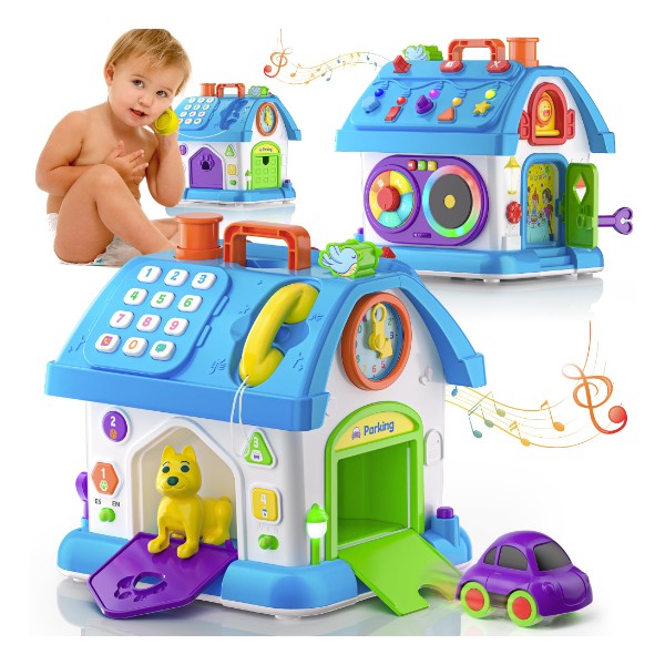 15'' Chess Set and Musical House Toy Bundle