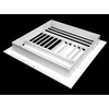 HVAC Premium 8''w X 8''h 4-Way Aluminum Curved Blade Adjustable