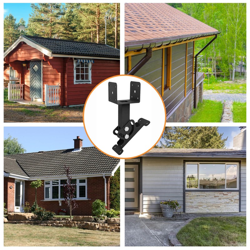 3PCS Roof Riser Brackets Kit - Adjustable Pergola Beam Brackets