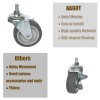 AAGUT M10 X 1.5 Black Industrial Caster Wheels 3 Inch
