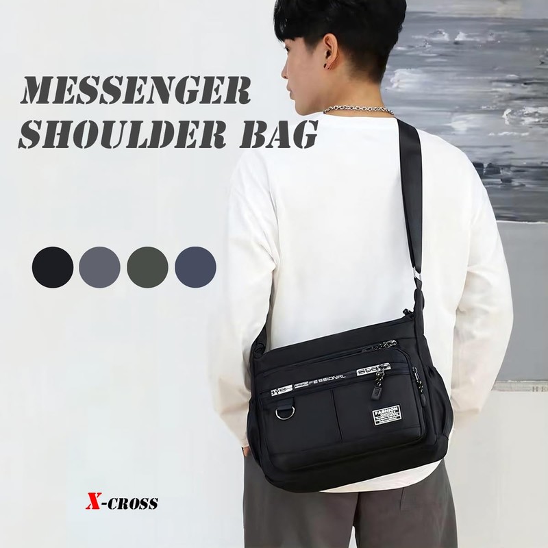 X-cross Messenger Bag, One Shoulder Bag, Cross-body Shoulder Bag, Lightweight,