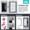 CML Decorator Screwless Wall Plate, 1-Gang Receptacle Outlet Cover, 8