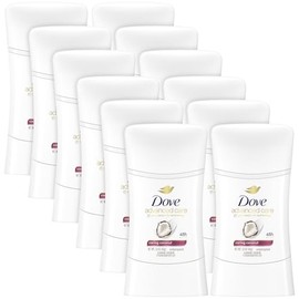 Dove Advanced Care Antiperspirant, Caring Coconut, 12-Pack – Moisturizing Deodorant Stick with 48H of Sweat Protection, 1.6 Oz Ea
