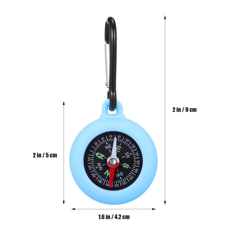 BESPORTBLE 9-Piece Carabiner Compass: Portable Navigation Compass for Hiking, Camping