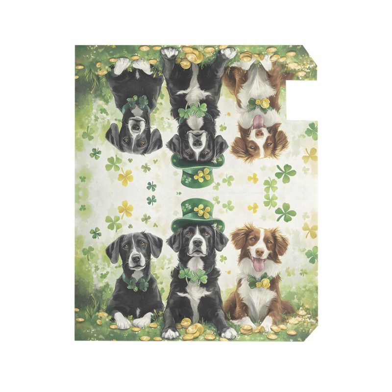 Patrick Day Dog Shamrock Clover05 Magnetic Mailbox Cover MailWraps Garden