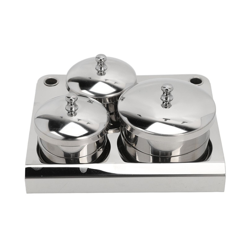 Stainless Steel Nail Powder Holder Thickening Sturdy Dustproof Smooth Surface