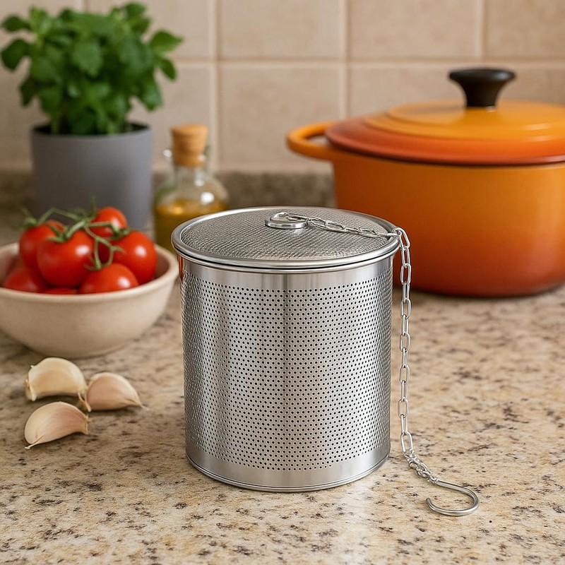 Stainless Steel Seasoning Strainer | Large Capacity Tea Mesh Tea