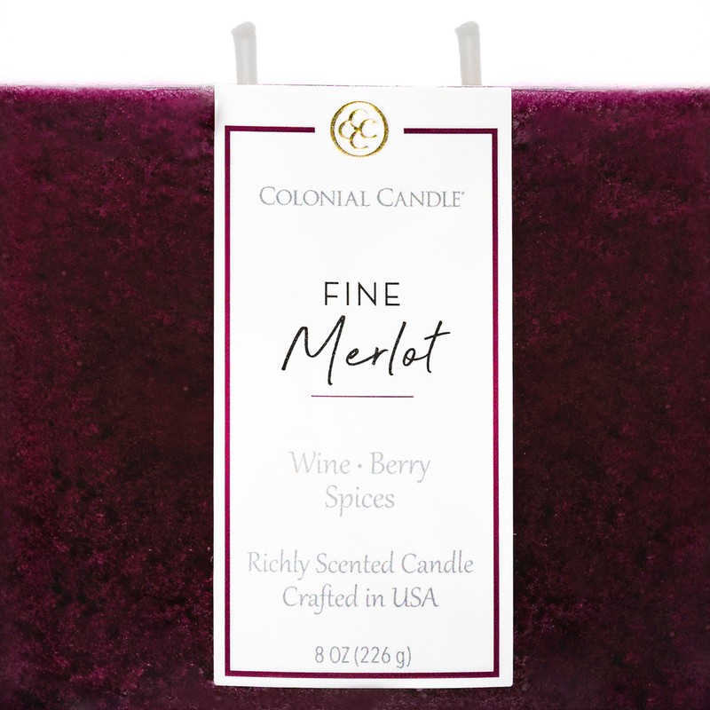 Colonial Candle Fine Merlot Scented Candle Jar, Highly Fragranced Candles