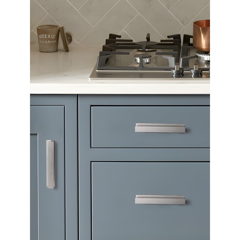 JIASENBAO 5 Pack Self- Adhesive Silver Cabinet Pulls 5-1/2" Length