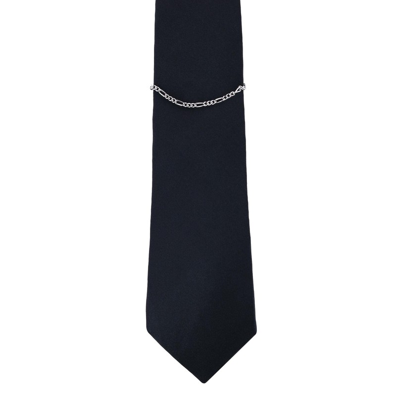 Trafalgar Men's Sutton Sterling Silver Figaro Tie Chain, Silver