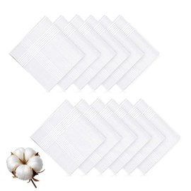 12 Piezas Pañuelos Para Hombre de Bolsillo 38x38 CM, Adecuado Pañuelo de Algodón para Traje, Esmoquin, Chaquetas y Camisas - Ideal para Bodas, Reuniones de Negocios y Eventos Formales