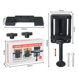 1PCS Install Cabinets Tools, Adjustable Length Cabinet Door Installation Positioner, Cabinet Door Mounting Jig, Cabinet Hardware Jig, Cabinet Installation Tools for Most Cabinet Handles and Pulls