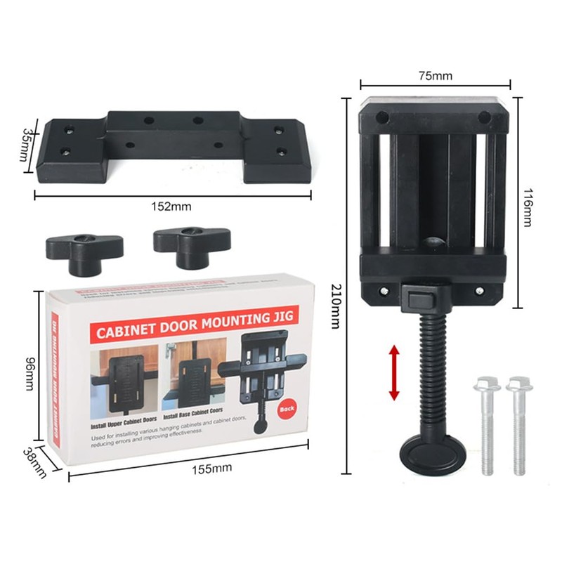 1PCS Install Cabinets Tools, Adjustable Length Cabinet Door Installation Positioner,