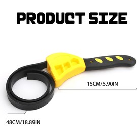 Otrevox Rubber Strap Wrench – 600mm Adjustable Strap Wrench Tool for Plumbing, Oil Filter Removal, Jar Lids & Pipe Fittings, Non-Slip Grip Handle