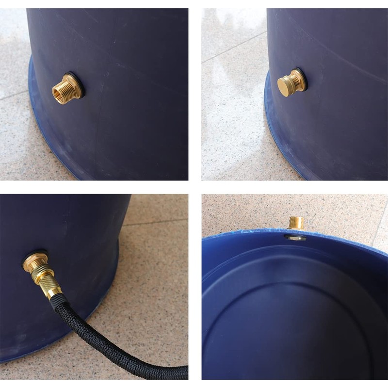 Carvedexquisitely Brass Tank Bulkhead Fitting With Plug,Double 1/2" Female NPT