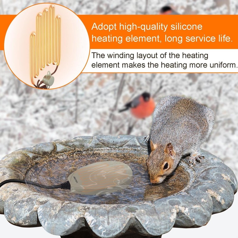 DIGITEN Birdbath Deicer Bird Bath Heater for Outdoors in Winter