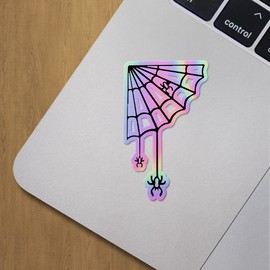 Holographic Decal Stickers of Spider and Web 1 Premium Waterproof Vinyl Decal Stickers for Laptop Phone Accessory Helmet Car Window Mug Tuber Cup Door Wall Decoration ANDVER377538bHO