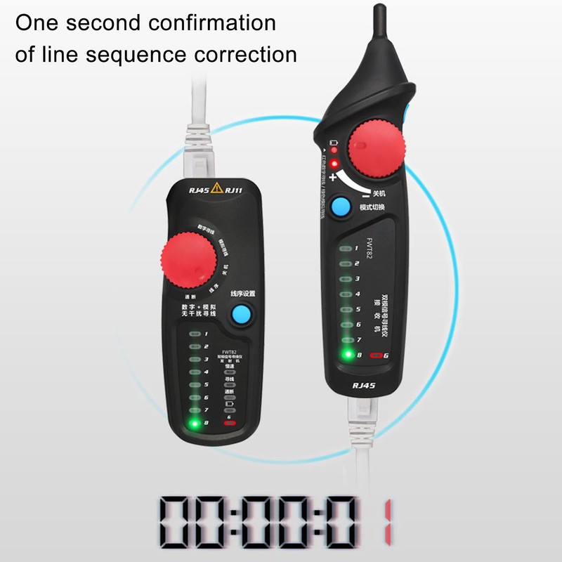 RJ11 RJ45 Line Finder Accurate Location Analog Digital Dual Mode