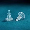 Clear Silicone Earring Backs, 50 Pack Hypoallergenic Replacement Stoppers for