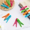 Pack of 48 Clothes Pegs, Sturdy Plastic Clothespins, Colourful Clothes