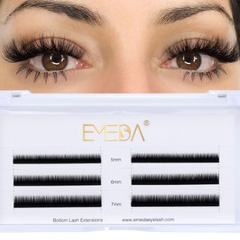Lower Eyelash Extensions, EMEDA 5 mm 6 mm 7 mm 0.03 mm J Curl Short Under Eyelash Extensions One by One Bottom Lash Extensions (0.03 mm J 5-7 mm)