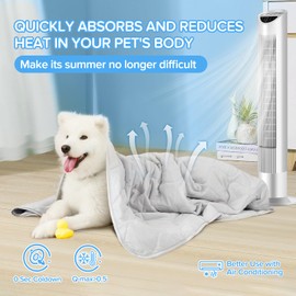 Rywell Cooling Mat 60 * 80IN, Cooling Comforter for Home Use Q-Max>0.5, Cooling&Soft Surfaces for All Seasons,Protect Furniture,Washable Cooling Blanket