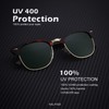 KALIYADI Polarized Sunglasses-for-Men Retro Sunglasses-Men: Semi-Rimless Frame Women Driving Sun