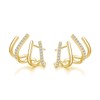 SLUYNZ 925 Sterling Silver Cool CZ Cuff Earrings Earrings for